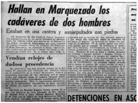 Archivos de desapariciones durante la dictadura en San Juan